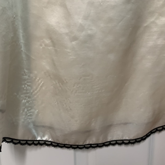 Vintage Ivory‎ with Black Lace Slipdress - Picture 4 of 8